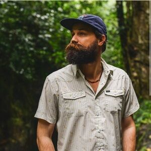 Howler Brothers White and Yellow Casual Button Down Shirt